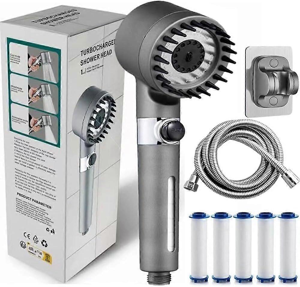 Ion Drops Filtered Showerhead with Hose - Handheld Shower Head for Enhanced Water Ionization