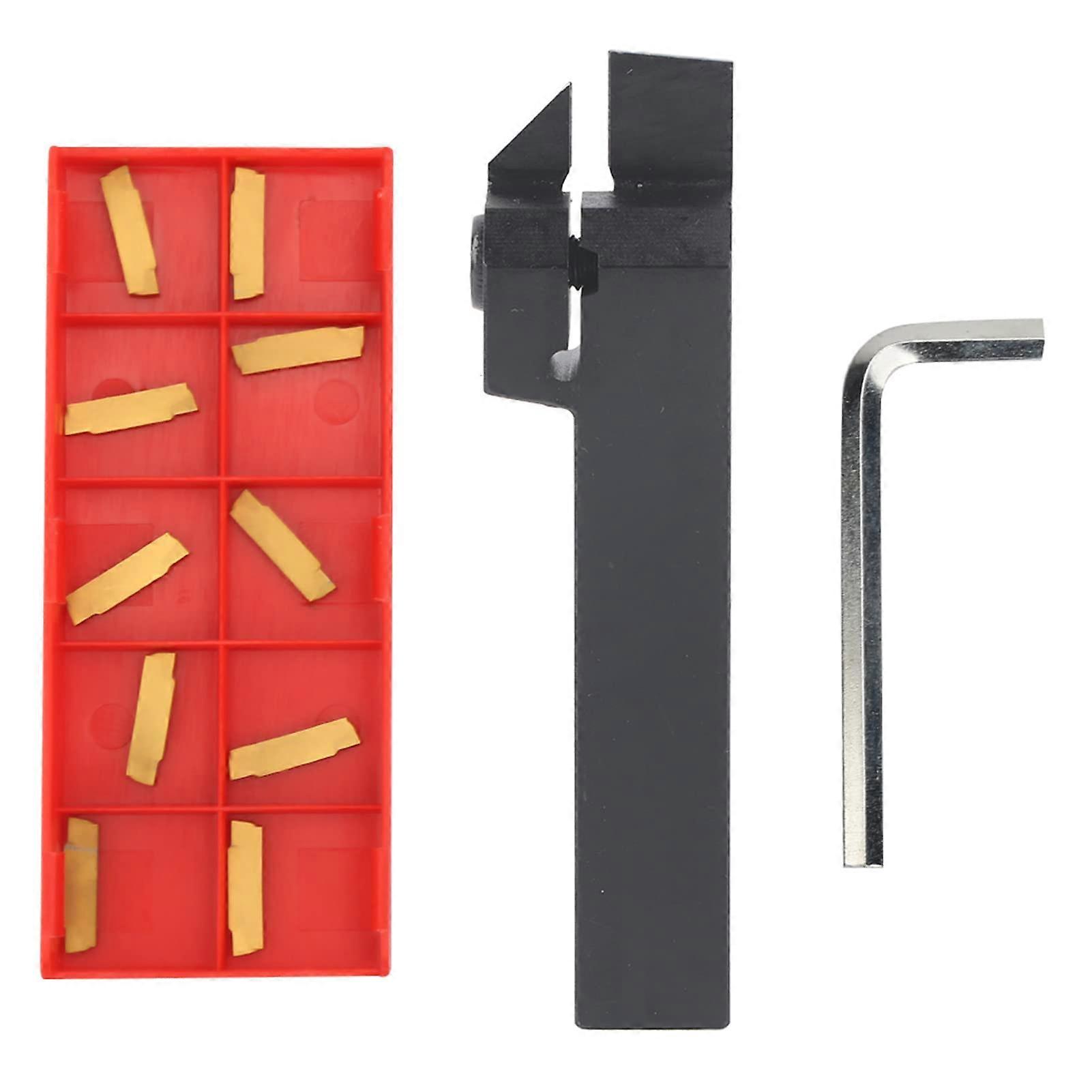 Lathe Tool Kit 100mm CNC Turning Holder Boring Bar With MGMN200G Inserts 10 Pc Wrench MGEHR16162 Precise For Steel