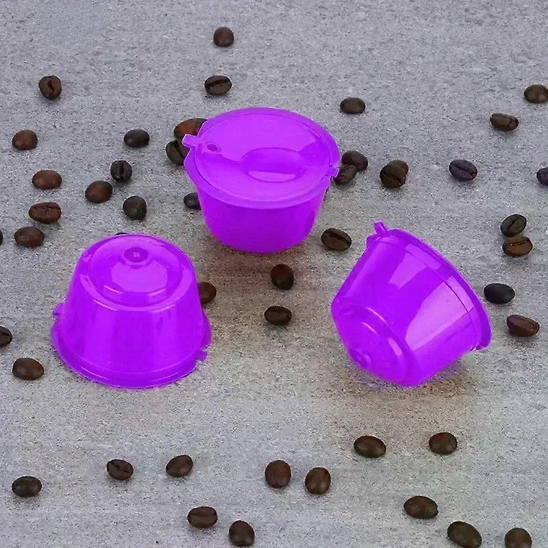 3pcs Refillable Capsule Filters Reusable Cups Refillable Coffee Filter Pods Reusable Universal compatible for Nescaf Dolce Gusto Machines