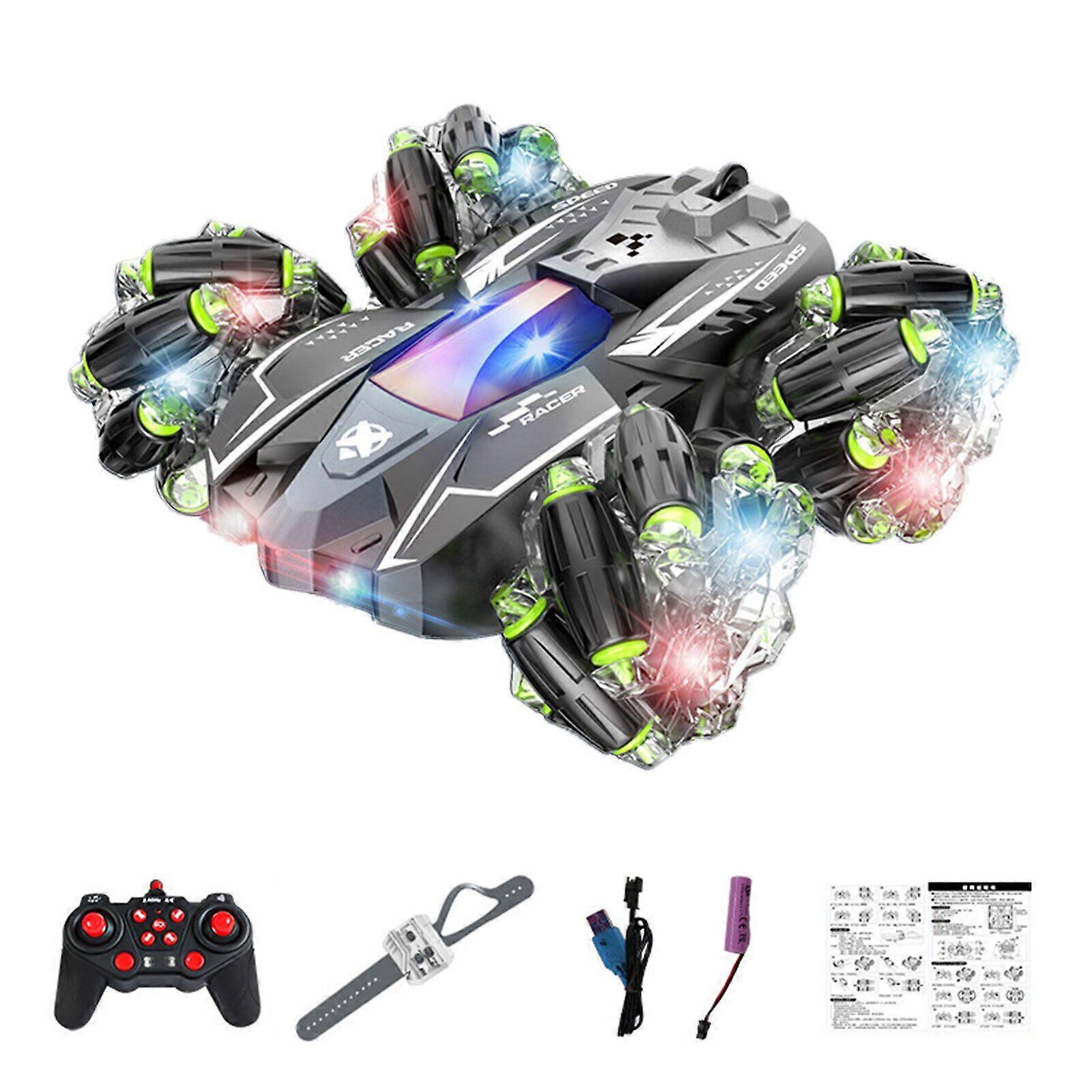 360スタントカーリモコンオフロードおもちゃ車W /ライト&音楽ギフト男の子の女の子