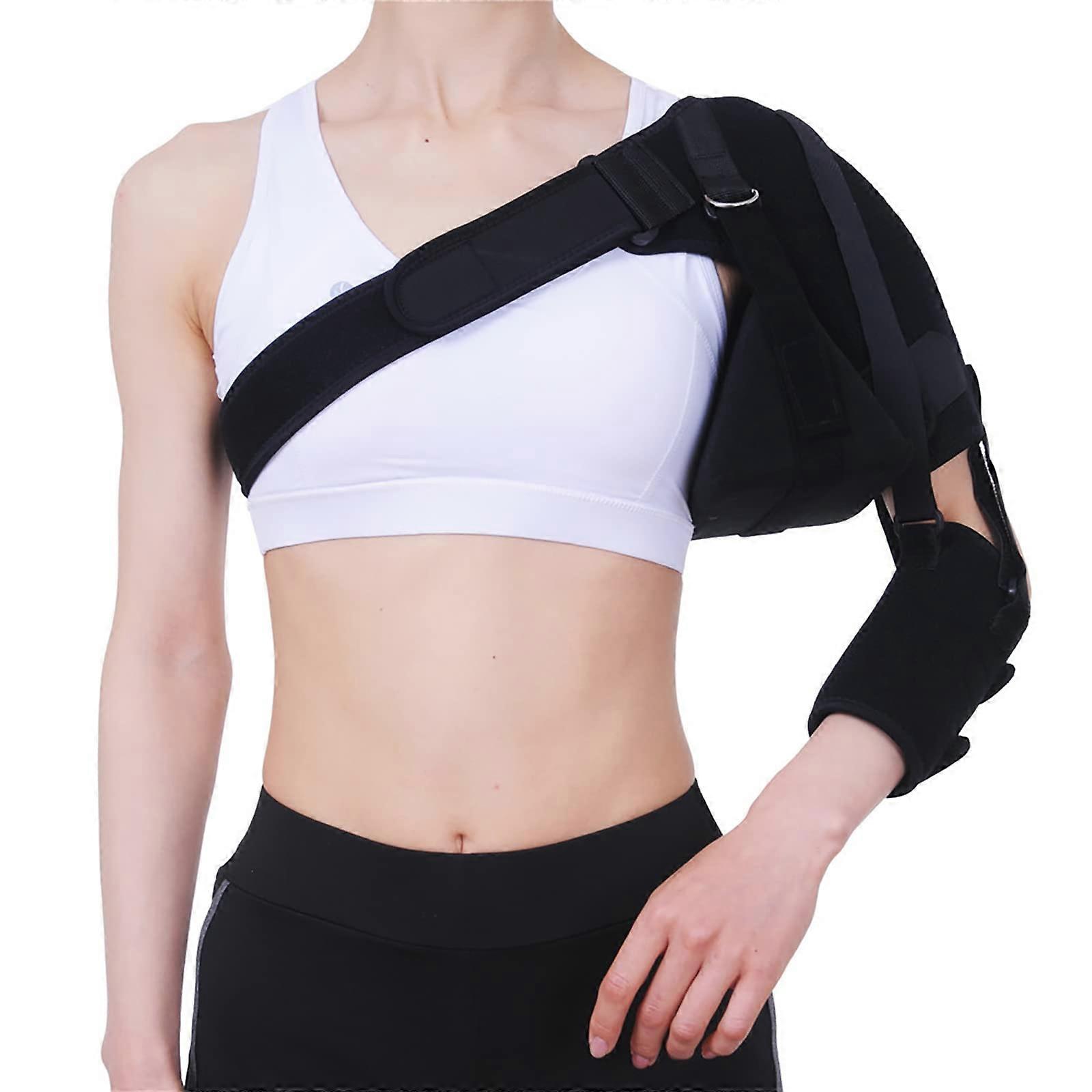 Shoulder Arm Sling Brace Adjustable Straps Armpit Pillow Shoulder Stabilizer Orthosis For Stroke Subluxation Recovery