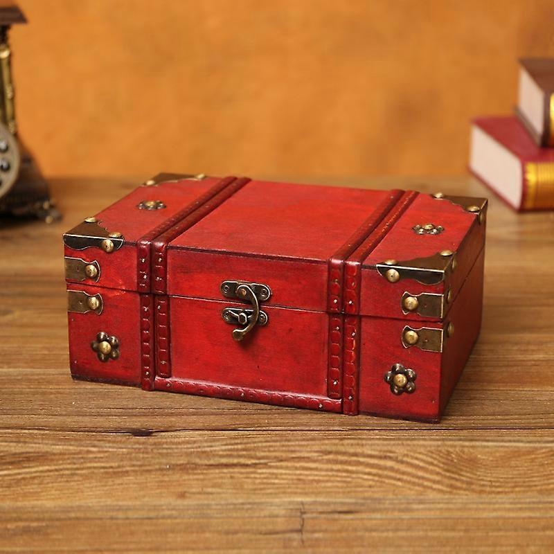 Antique Distressed Cosmetic Storage Box Dressing Table Props For Shooting Scenes,Specification: 6281-01