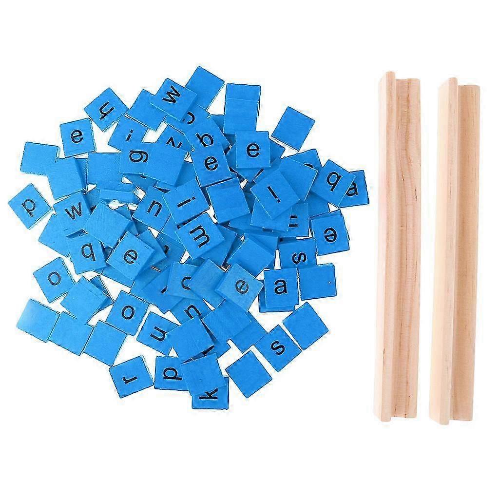 100 Wooden Alphabet Letters Spelling Tiles Lowercase Letters Yellow