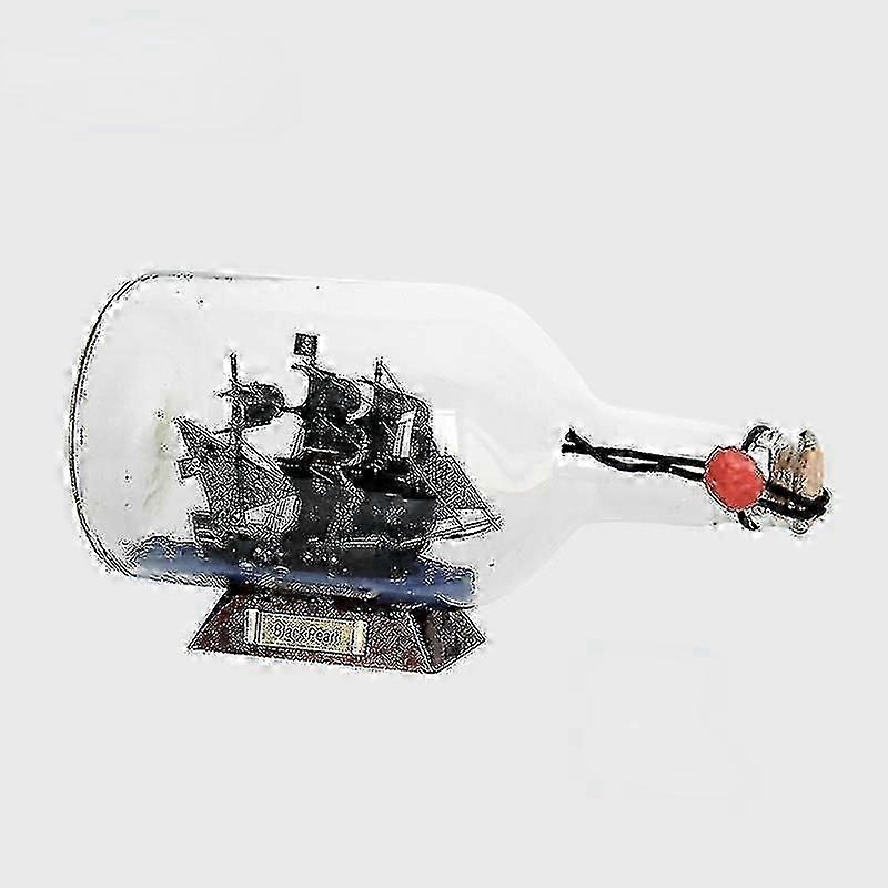 小さなブラックパール(12cm)ブラックパールパイレーツオブザカリビアンボトル船ガラスドリフトボトルウィッシングボトルクリエイティブ手工芸品ギフト小さな装飾品