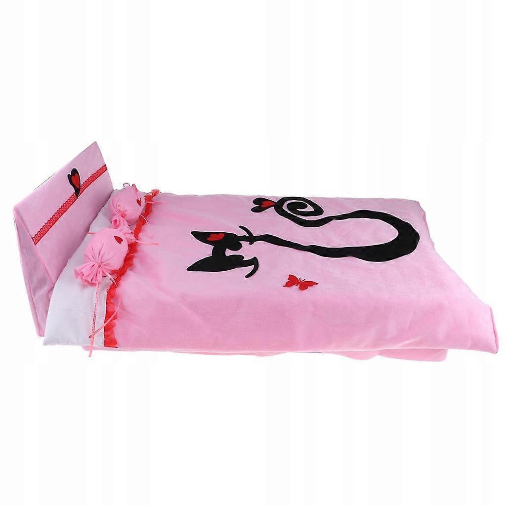 1/3 Mini Cardboard Bed With A Pink Set