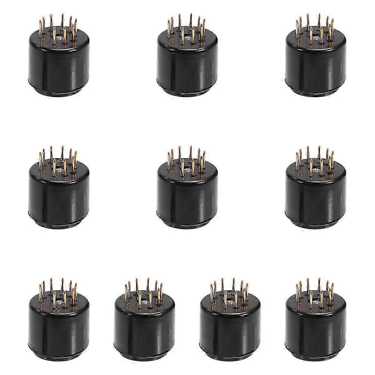 10pcs 9pin Tube Socket Test Saver For 6dj8 12ax7