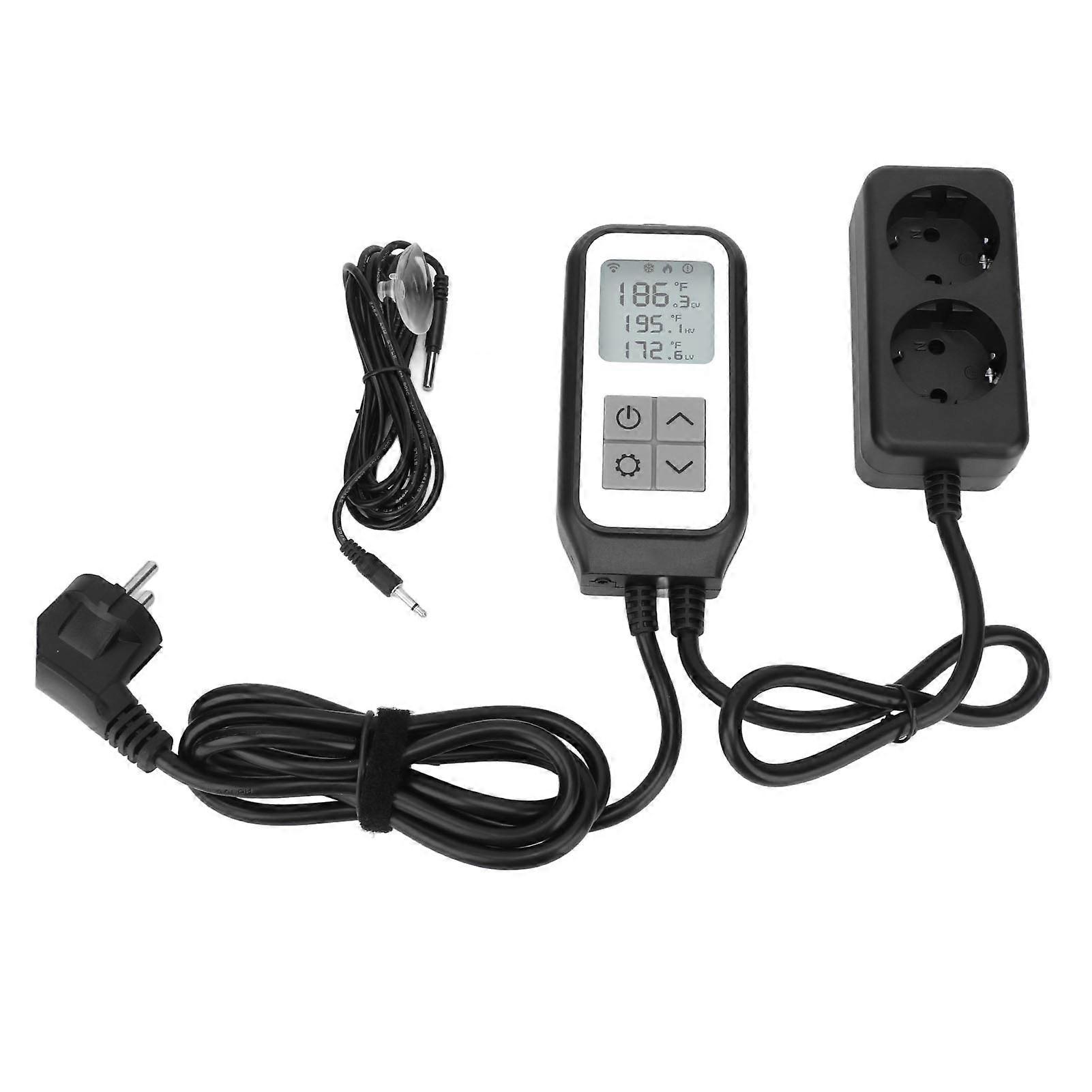 WiFi Smart Digital Temperature Controller Socket Remote Controlling Timer Setting for Home 100‑