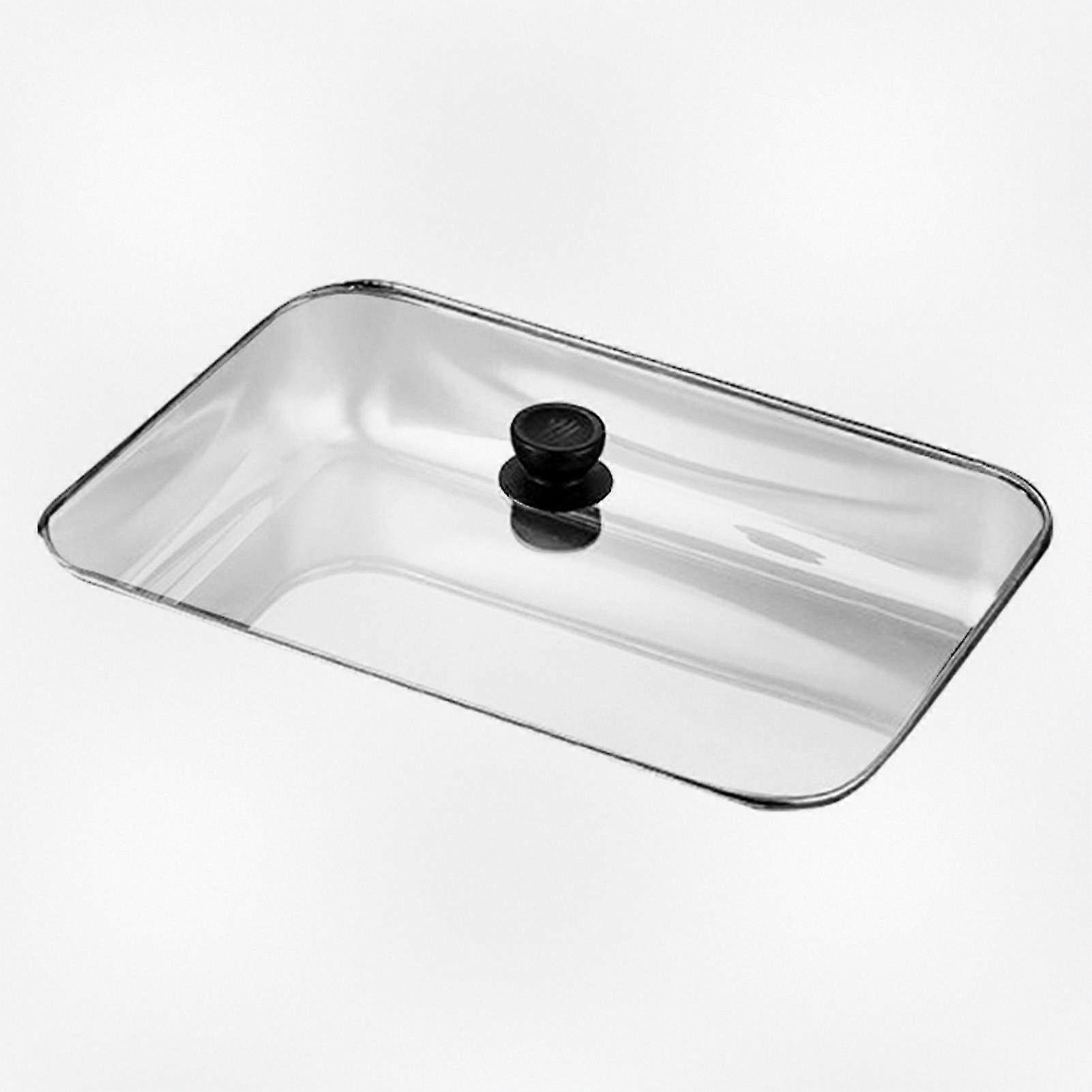 Versatile Rectangular Deep Serving Tray with Dual Handles for Food Storage and Buffet Displays