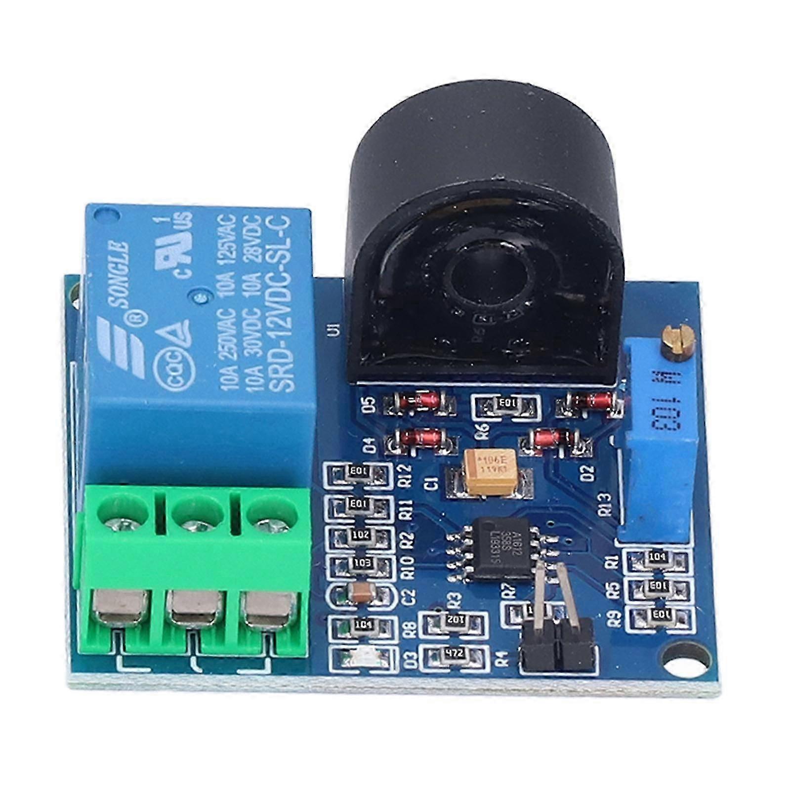 AC Current Detection Sensor Module 12V Relay Protection Module 5A Overcurrent Protection Switch Output