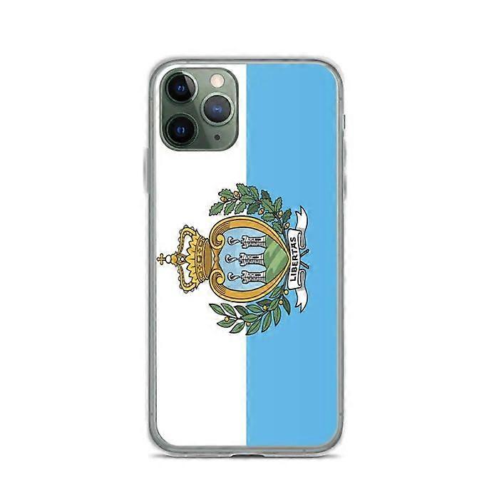 Phone Case - PIXELFORMA - San Marino Flag - Compatible with iPhone 11 Pro - Flexible - Shockproof