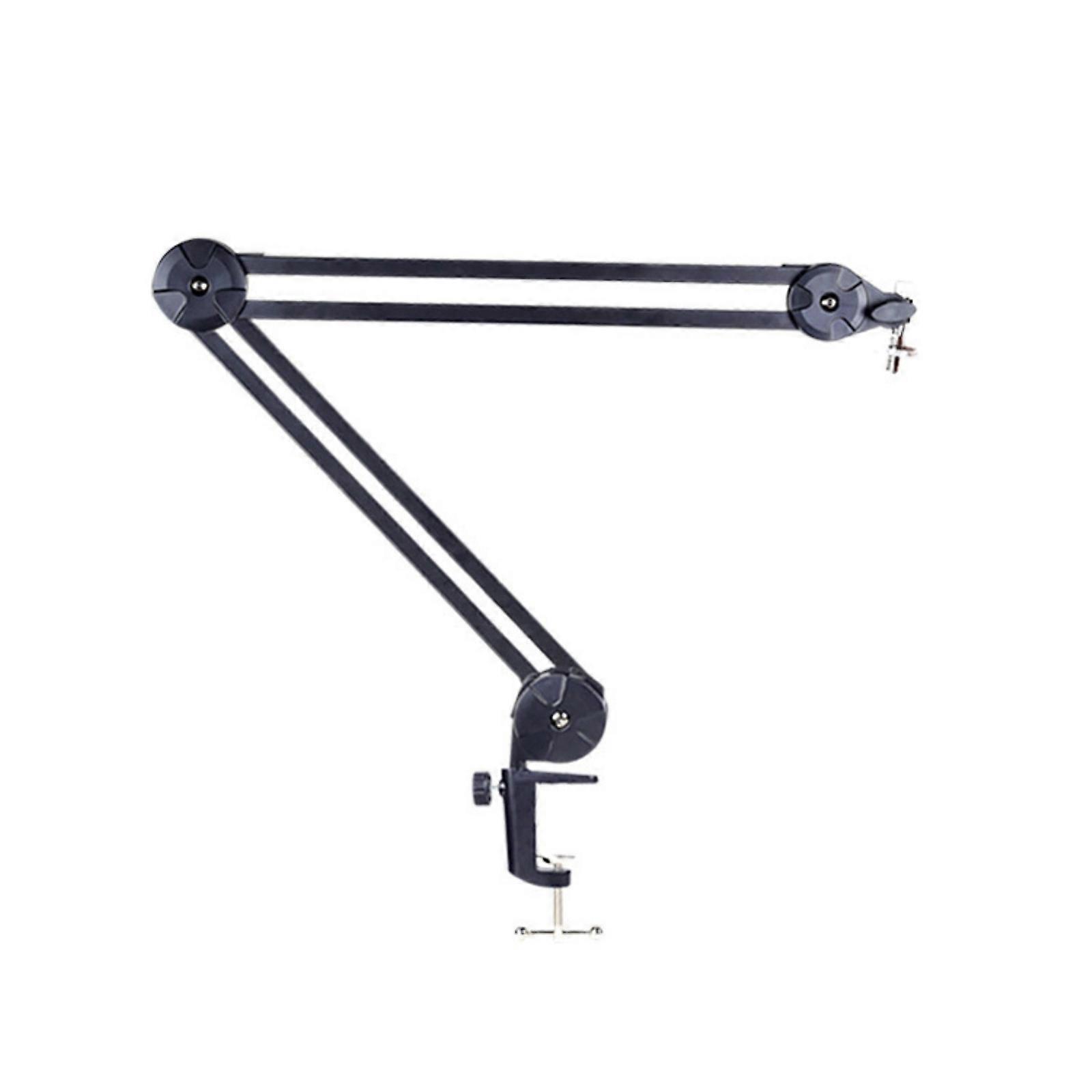360 Degree Rotating Microphone Stand with C Clamp Desk Attachment Easy Adjustable Metal Boom Arm for Professional Use