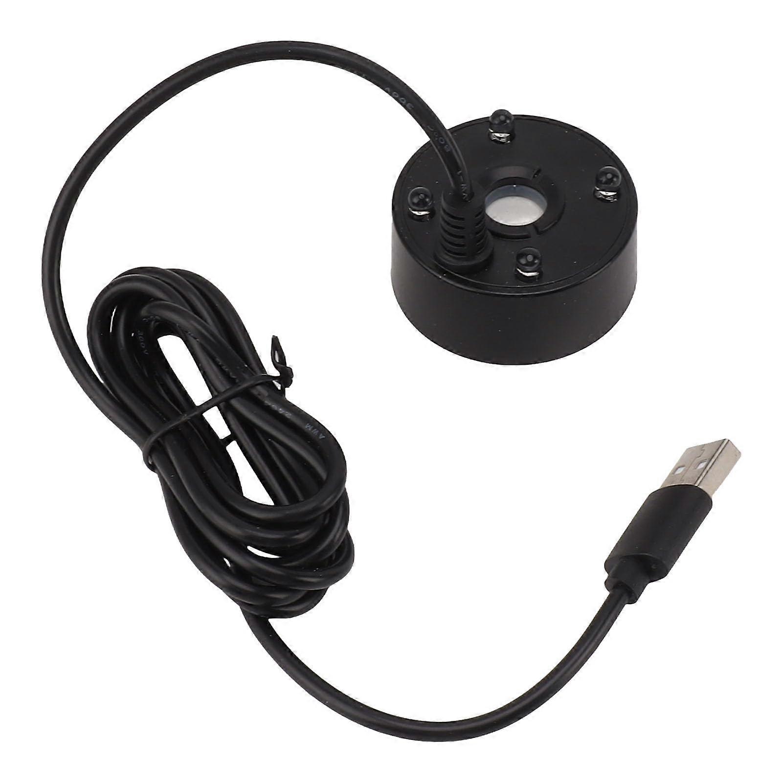 5V Mist Maker Small Pond Fog Machine with USB Colorful LED Lights Ultra Sound Atomizer for Fish Tank and Rockery (Black)