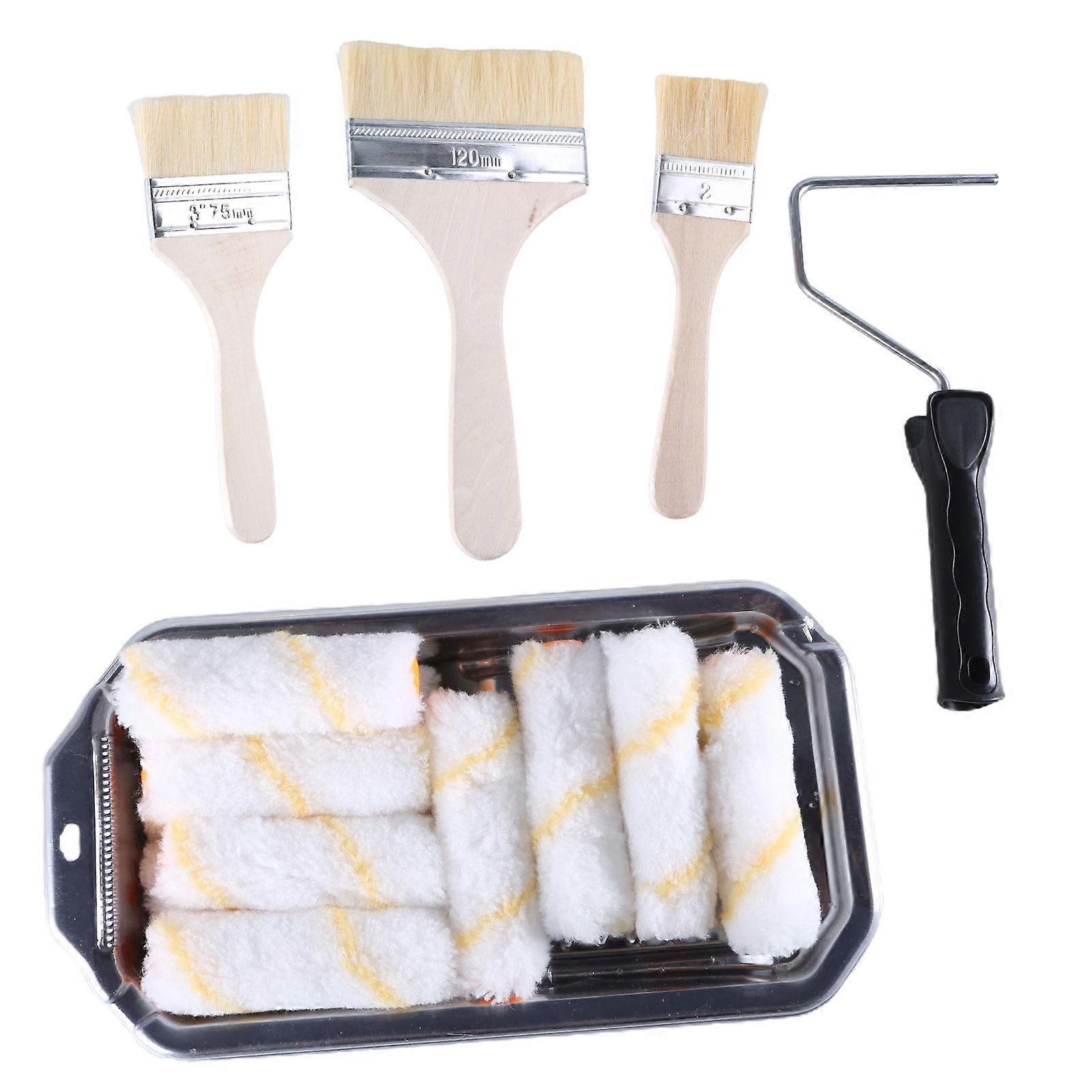 22Pieces Home Improvement Paint Rollers Brush Kit 4inch Rollers for Quick and Even Application