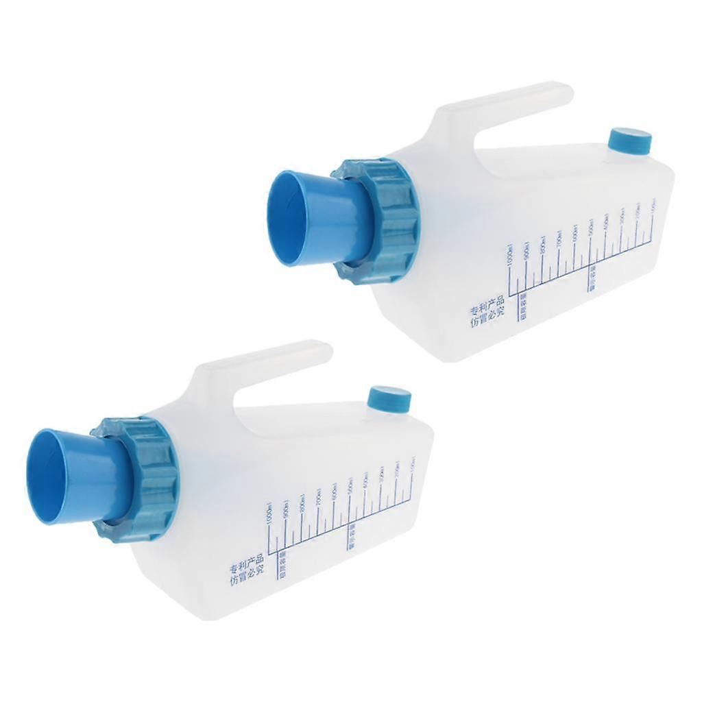 2Pcs Bed Pee Urinal Bottle Collector Proof