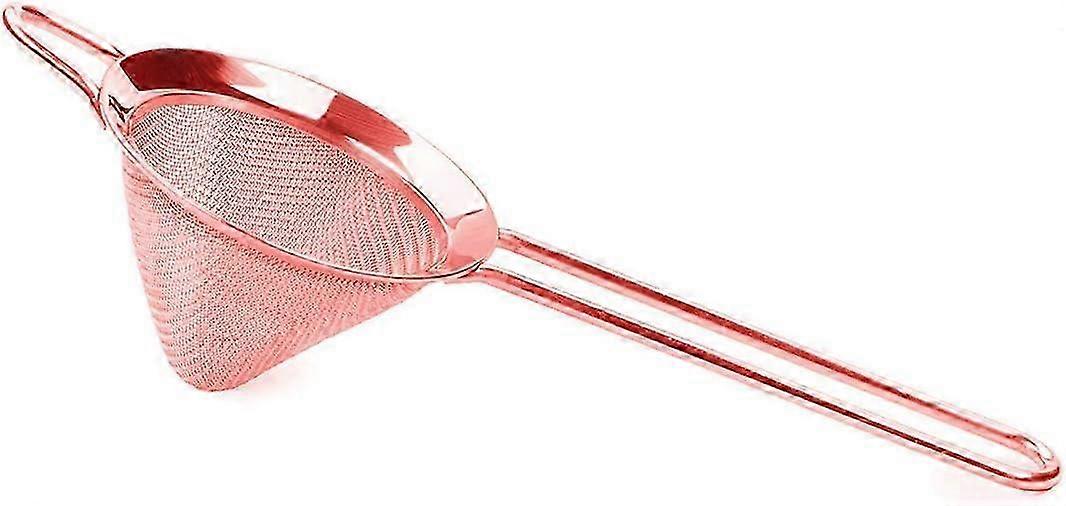 Stainless Steel Cocktail Strainer with Pink Mesh