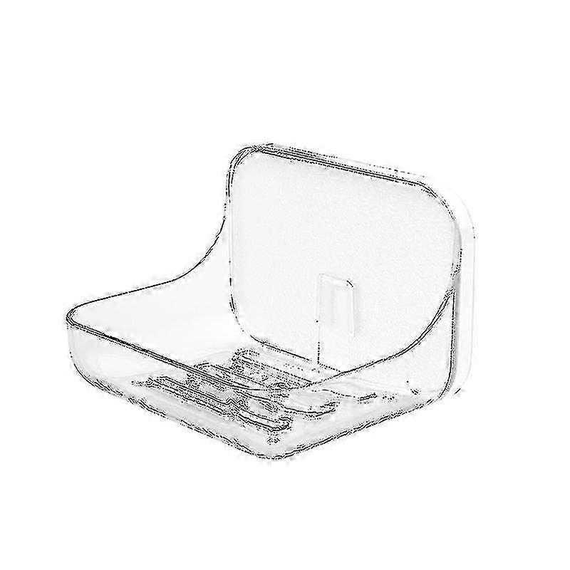 Wall Mount Soap Dish & Sponge Holder for Kitchen & Bathroom (Transparent, 1pc)