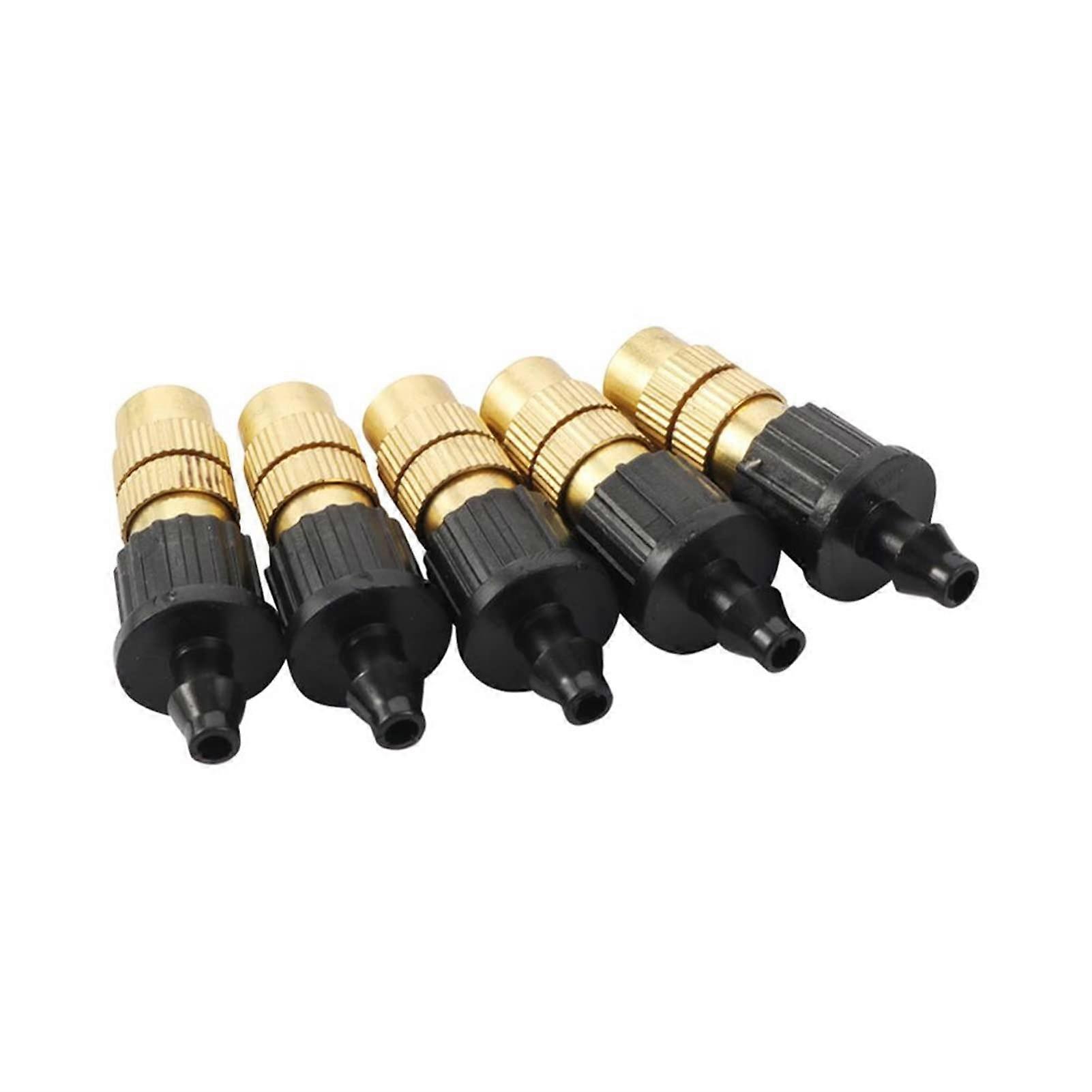 4 mm Adjustable Barbed Copper Sprayer - 5 Pcs Irrigation Misting Sprinkler for Gardening Cooling Humidification Disinfection