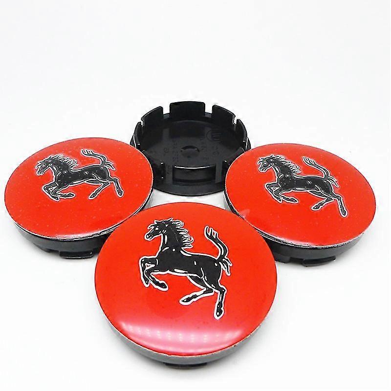 4 יחידות 56 מ"מ עבור פרארי סוס חמור רכב גלגל מרכז רכזת כובע סמל תג סטיילינג אביזרים