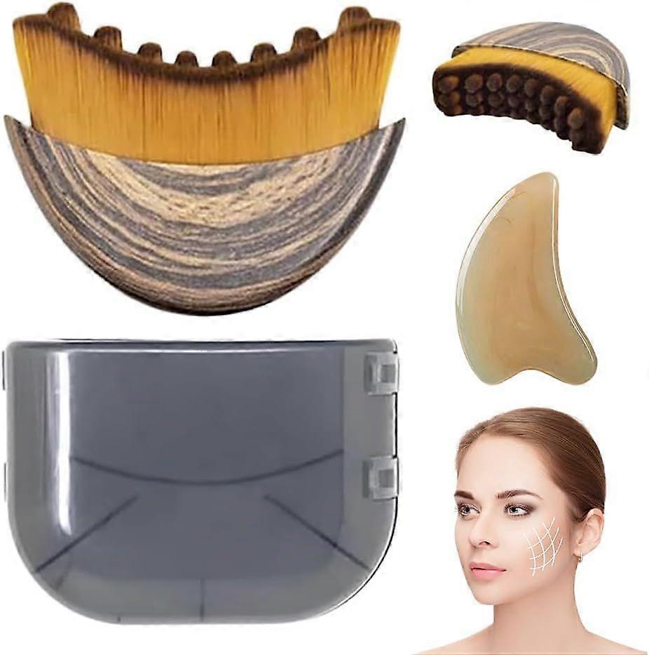 Lymphatic Contour Face Brush,Lymphatic Drainage Massager,Lymphatic Drainage