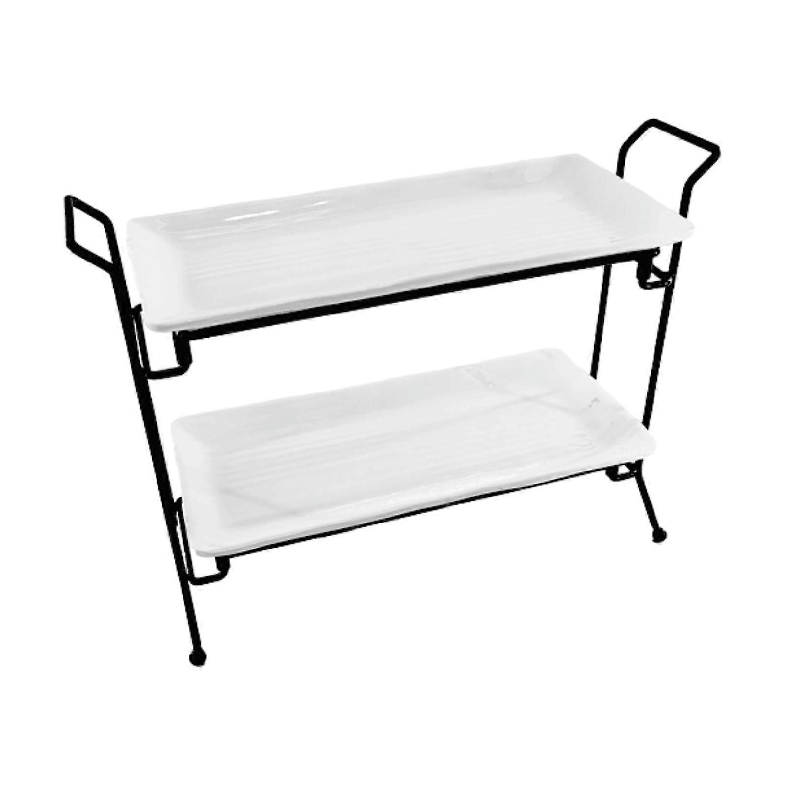 Tier Serving Tray Set, Cake Server Tray Set, Collapsible Stand, Collapsible