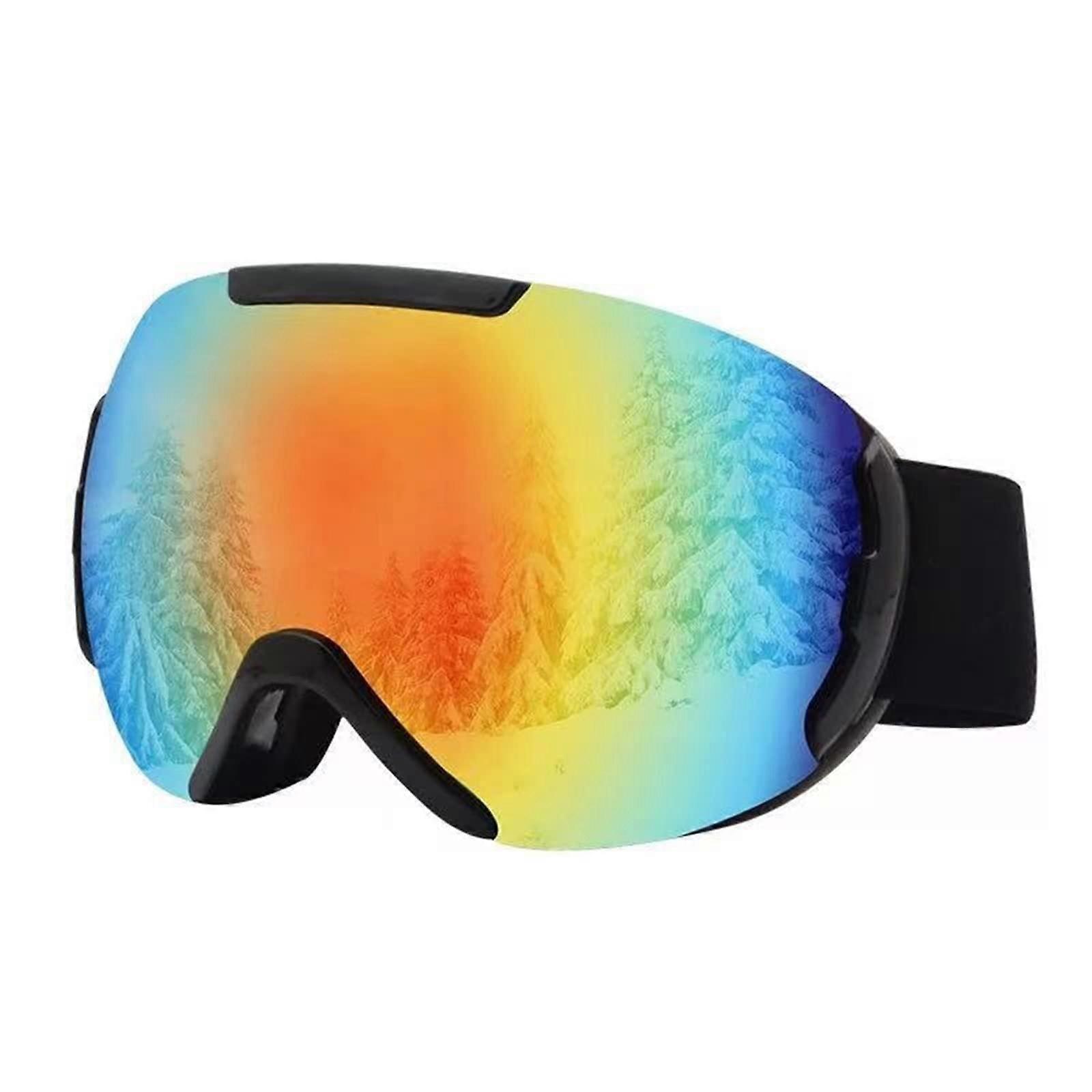 ski goggles, large, spherical, doublelayered, fog, snowproof, windproof (color: 01)