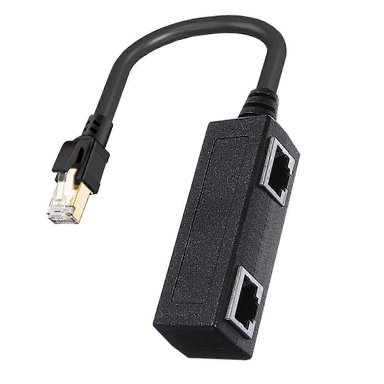 Cat8 Ethernet Splitter 40Gbps High Speed 2000Mhz RJ45 1 Male to 3 Female LAN Adapter Cable for Cat5 Cat5e Cat6 Cat7