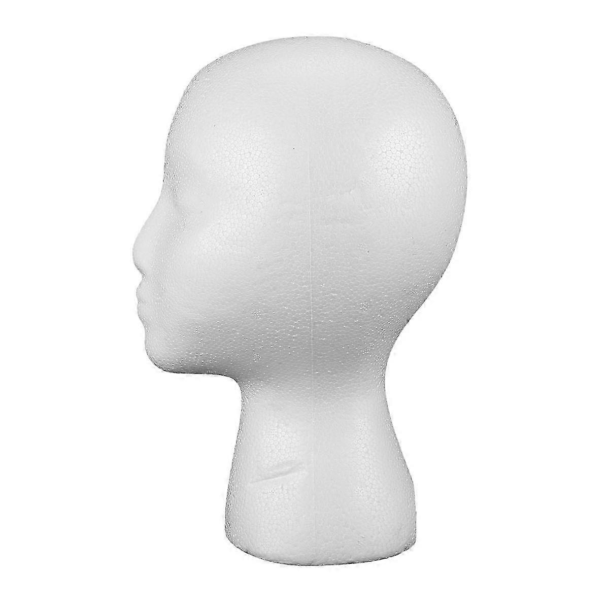 Styrofoam Foam Mannequin Wig Head Display Hat Cap Wig Holder White Foam Head