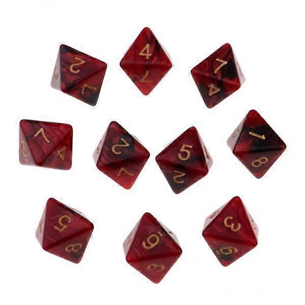 10x 10/set Polyédrique 8 faces D8 Game Set & Game