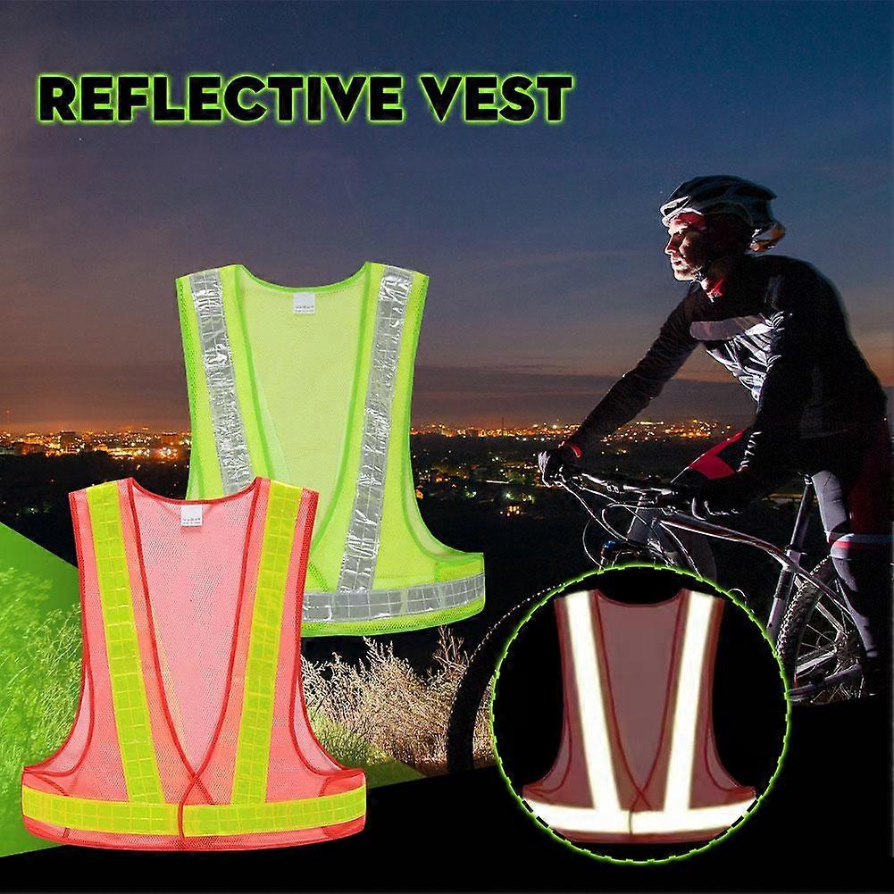 016 Yellow(A)$ Large V-shaped reflective vest