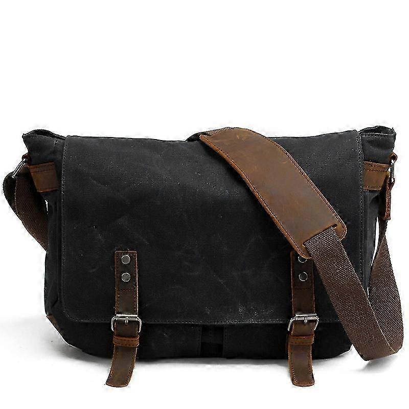 Canvas Camera Bag Leather Vintage Shoulder Bag