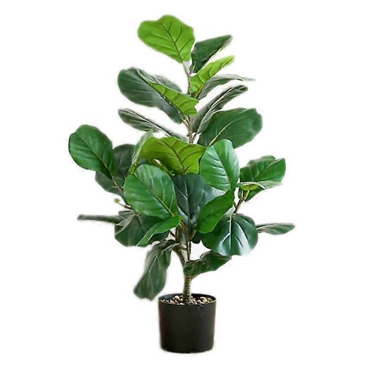 80cm Simulated Fiddle Leaf Fig Potted Plant Indoor Hall Decoration Green Plant Artificial Bionic
