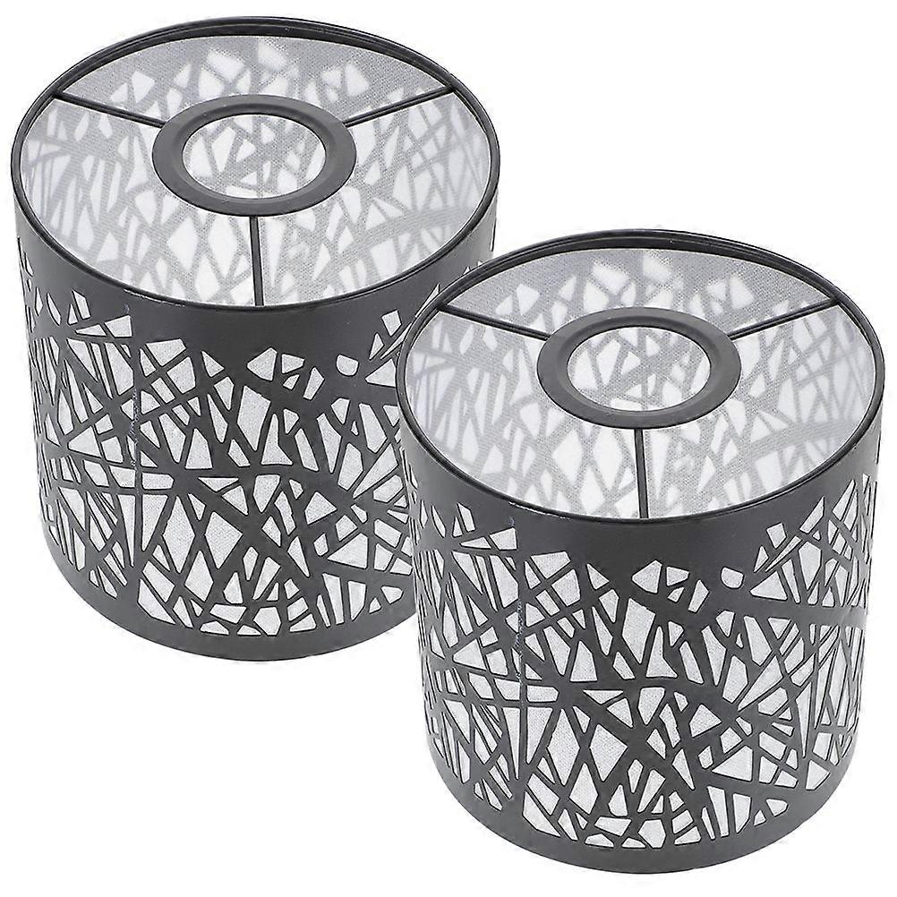 2pcs Metal Lamp Shade E27 Socket Drum Lamp Shade Floor Lamp Shade Cover