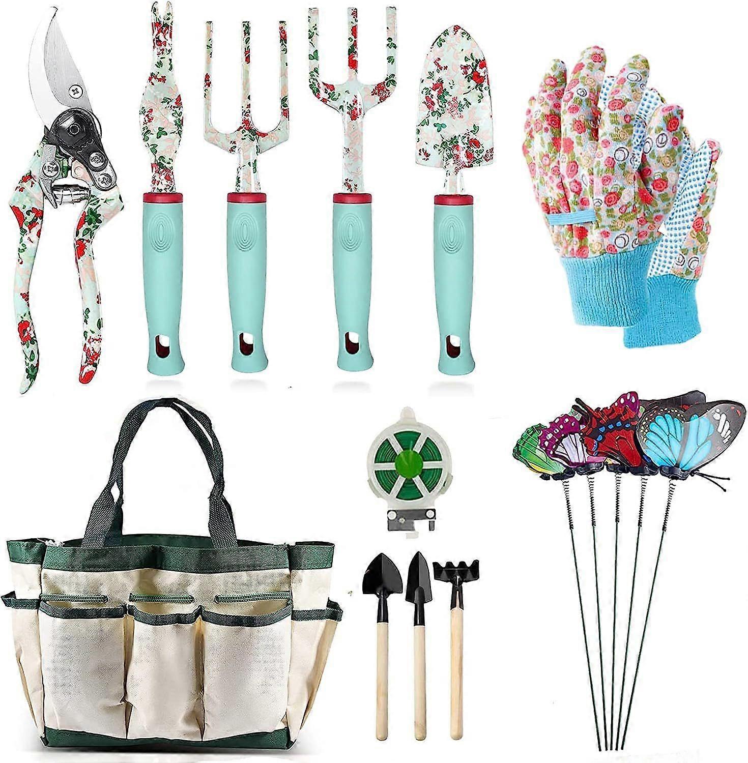 アルミ合金ガーデニングツールセット12ピースフラワーガーデンマニュアルガーデンセットガーデンキット