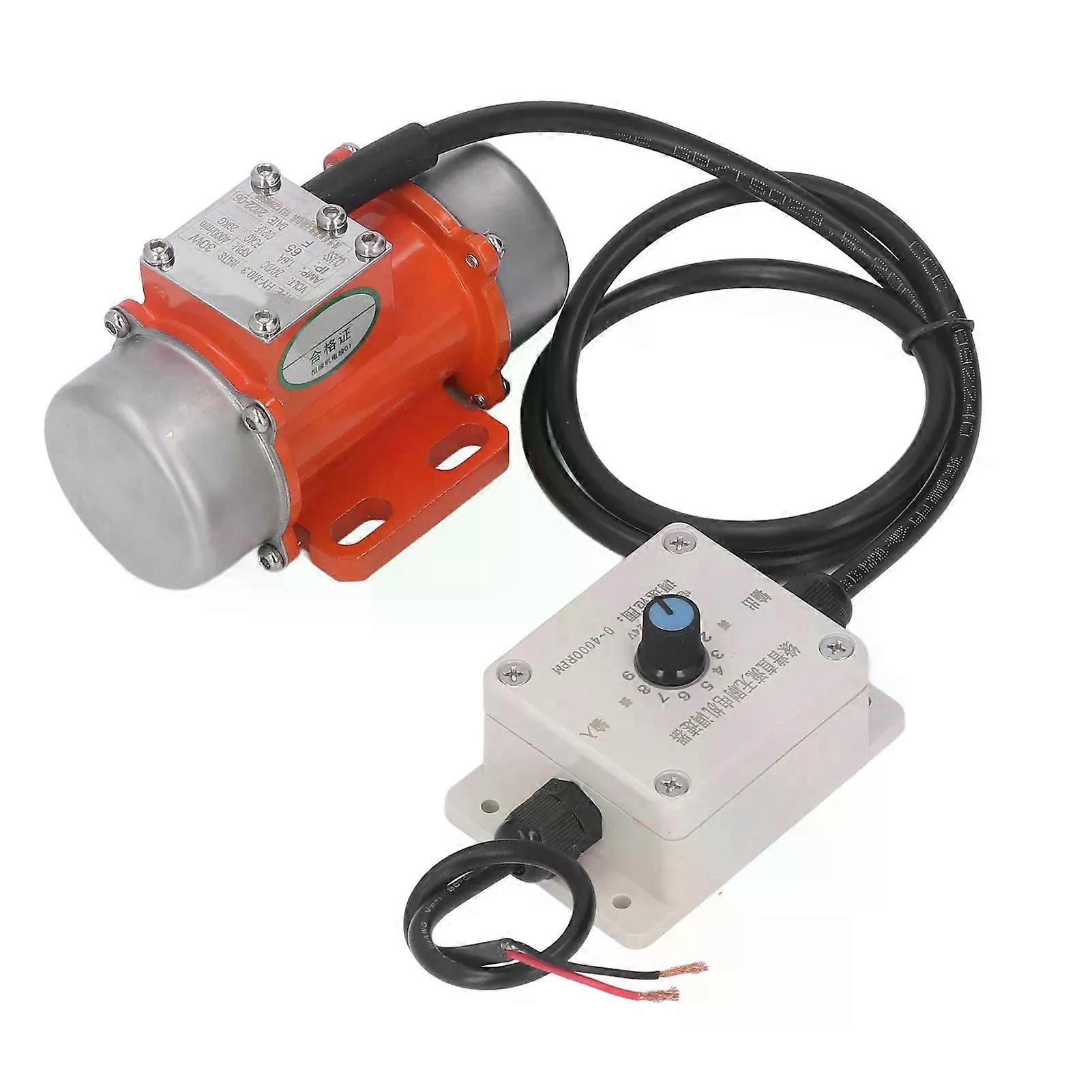 12V/24V Electric Vibrating Motor Adjustable Exciting Force Brushless DC Vibration Motor with Speed Controller 30W 4000RPM