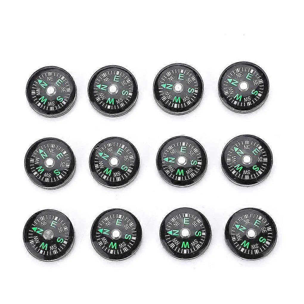 Mini taskukompassisetti, 12 pakkaus kompassi mini selviytymiskompassi mini tasku öljytäytteinen kompassi