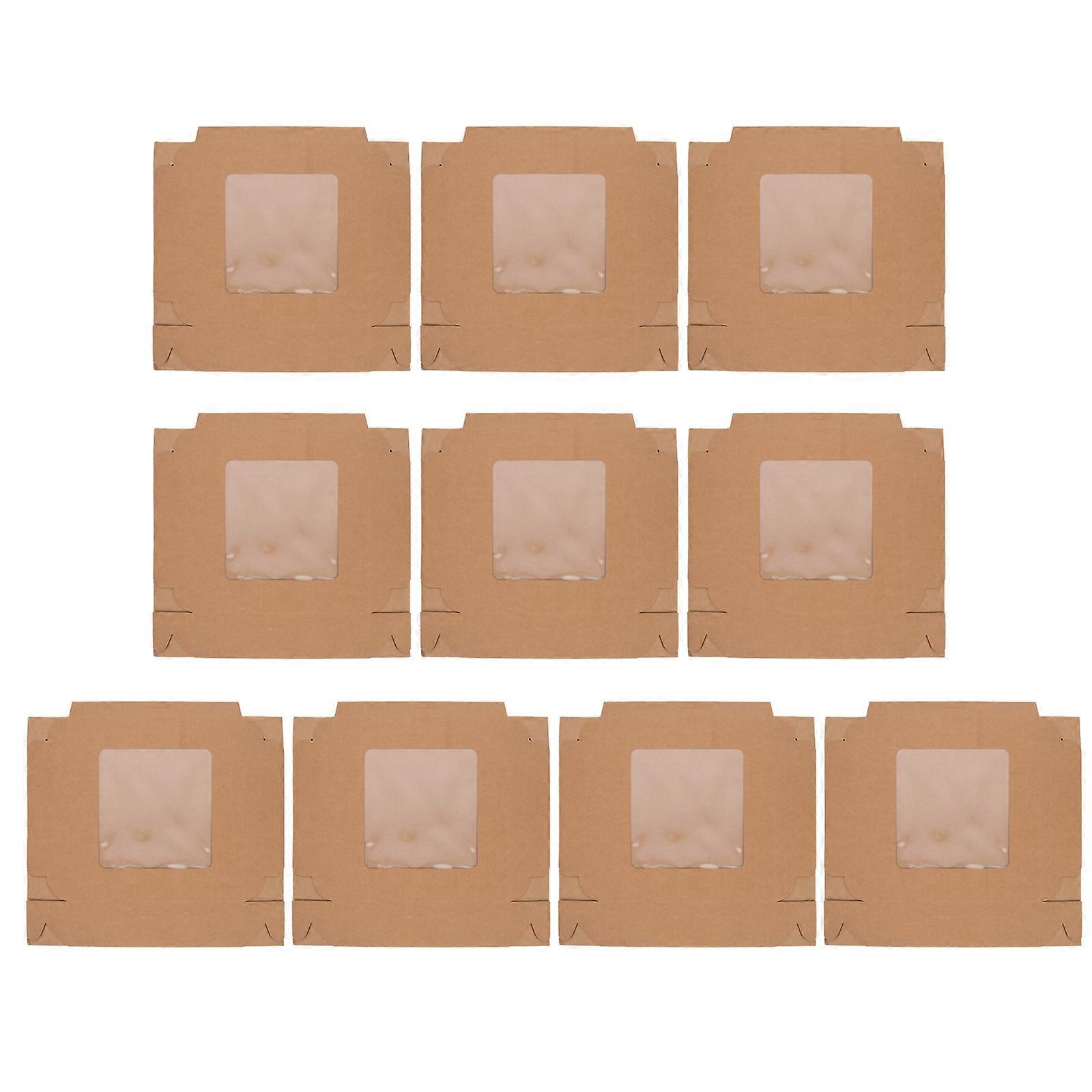Pastry Boxes With Window Creative Cupcake Packaging Boxes For Dessert Packaging Simple Design 10Pcs