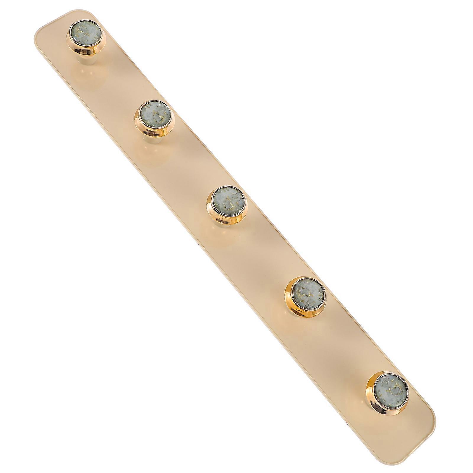 Adhesive Towel Hooks Coat Rack Load Bearing Rectangular Minimalist Style for Hallway Living Room 35X4.5X3CM 1Pcs