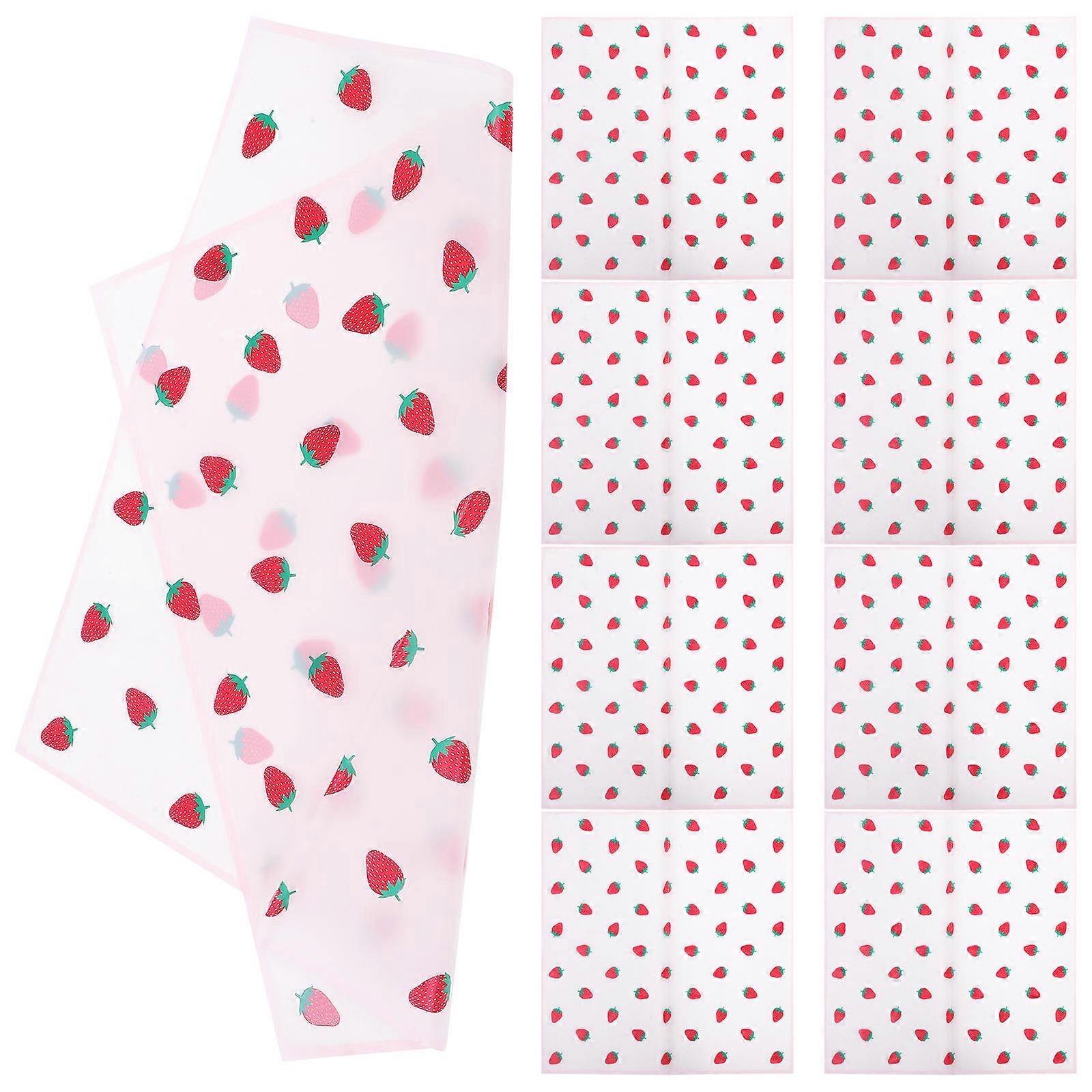 Bouquet Wrapping Flower Wrap Pink Square Waterproof present Wrapping Paper 20 Sheets