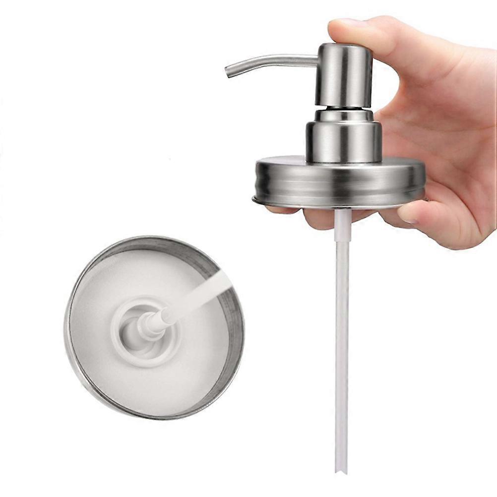 Bathroom Accessories Liquid Container Stainless Steel for Home Use Simple Shape Silver 2Pcs
