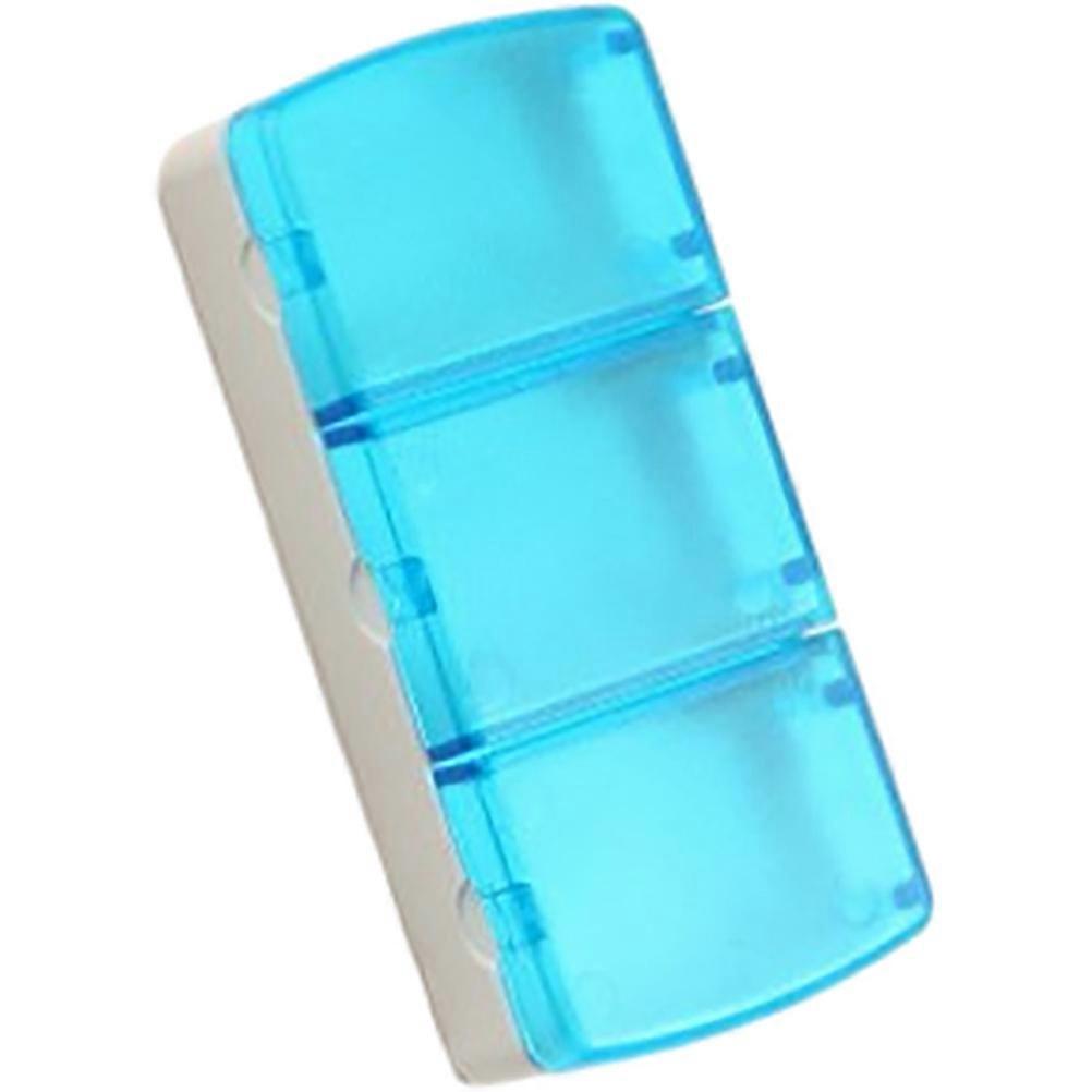 Pill Container Small Plastic Storage Organizer Business Trips Spill-Proof Rectangular 3.7 1.9 0.7in 1Pcs