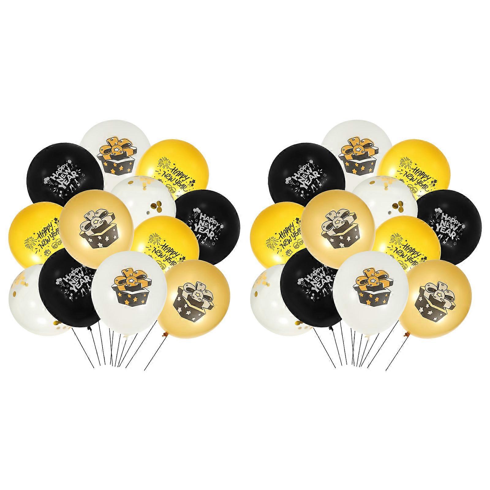 New Year Decorations Festive Decorations Gorgeous Party Style Latex Balloons 12x6cm 24Pcs