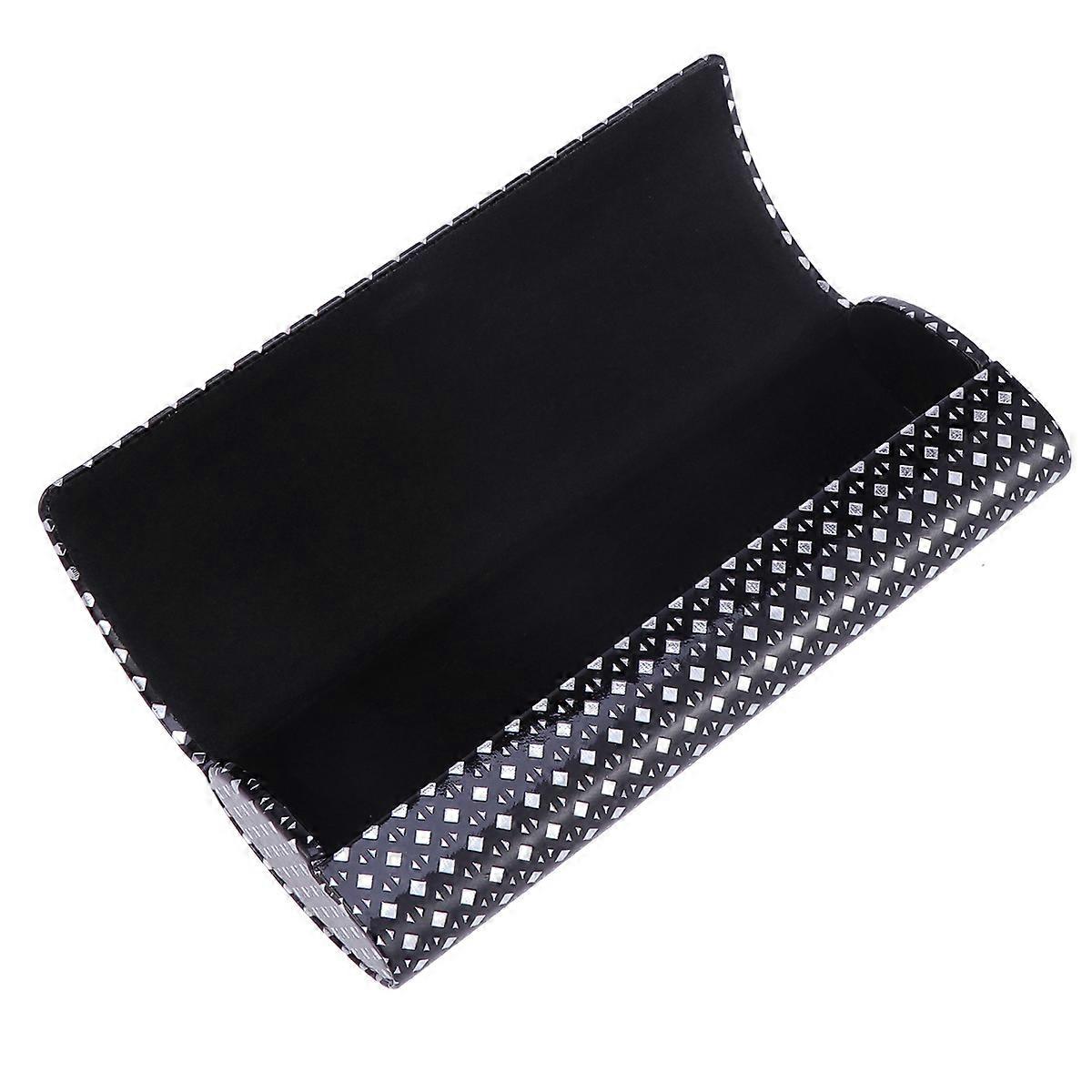 Portable Eyeglasses Storage Box Handmade Case For Travel present Giving Black Leather Storage 1Set