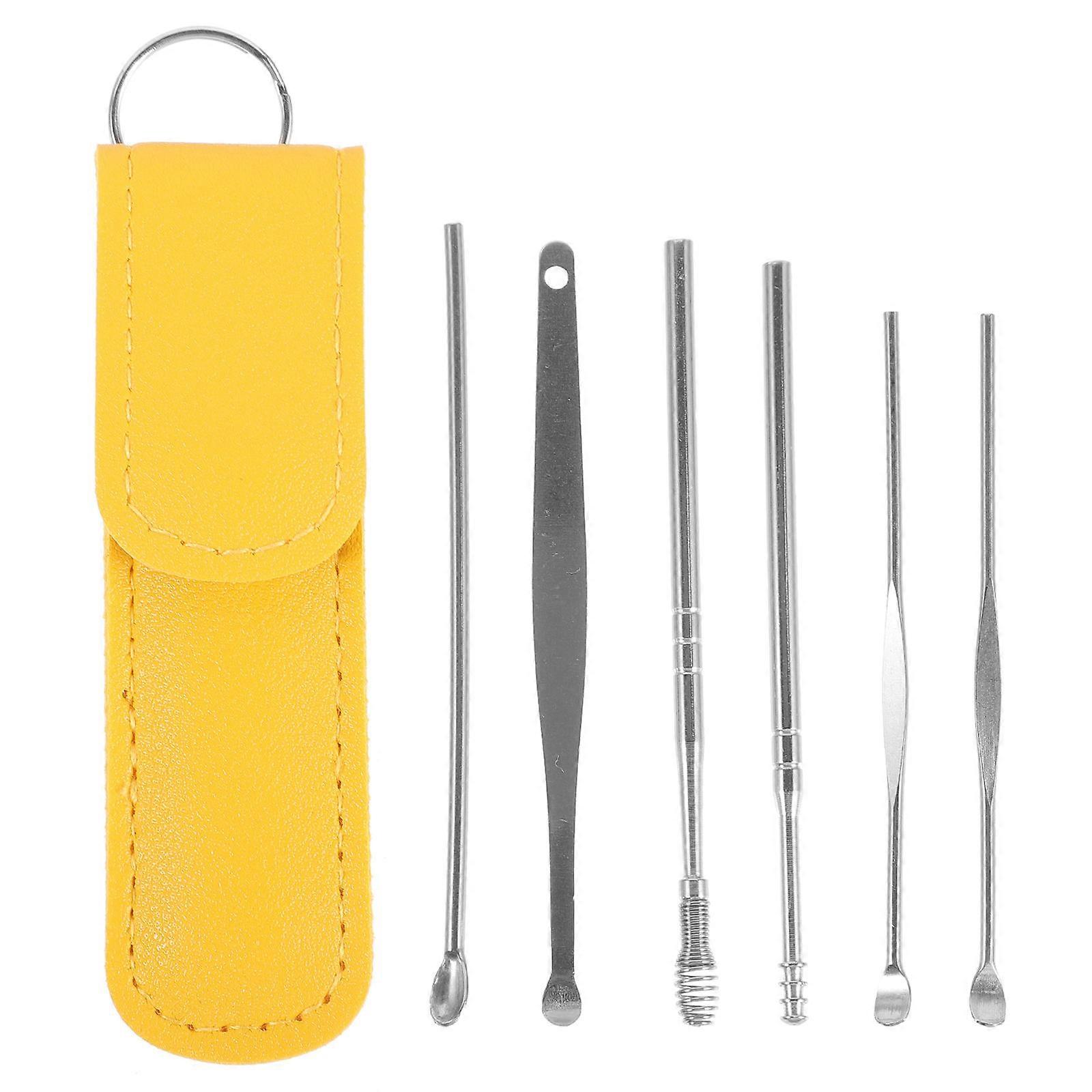 Stainless Steel Ear Cleaning Kit Portable Earwax Removal Tools Set with Spiral Spoons for Safe and Convenient Home Use