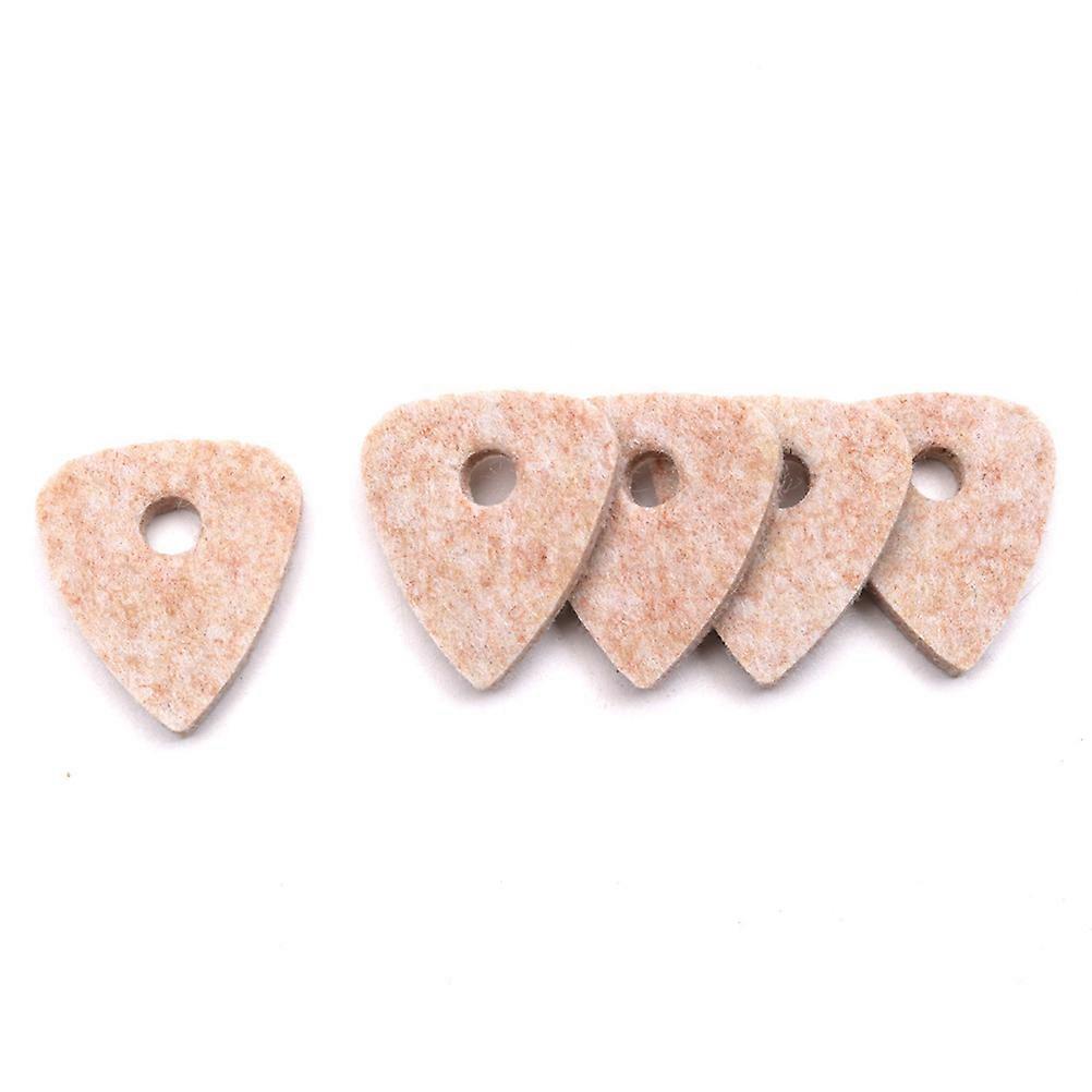 Bass Guitar Pick Felt Material For Nylon String Instruments Ukulele Accessories 10Pcs Cream Colour