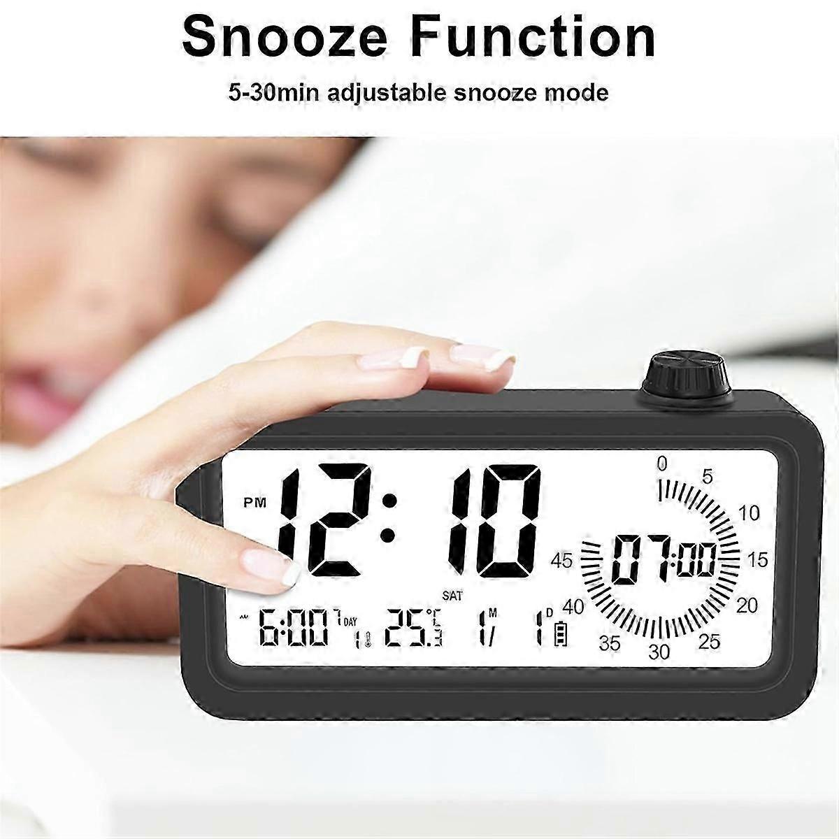 Digital Alarm Clock Visual Timer Dual Display Countdown