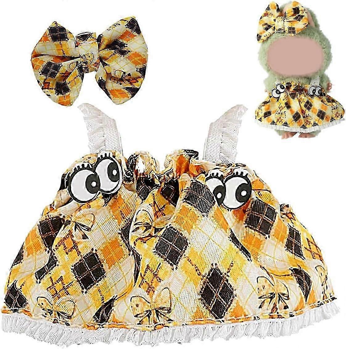 2025 ملابس أزياء جديدة لإكسسوارات Labubu (بدون دمى) ، ملابس لابوبو ، يمكن استخدامها لتغيير الملابس للدمى مقاس 15 و 17 سم