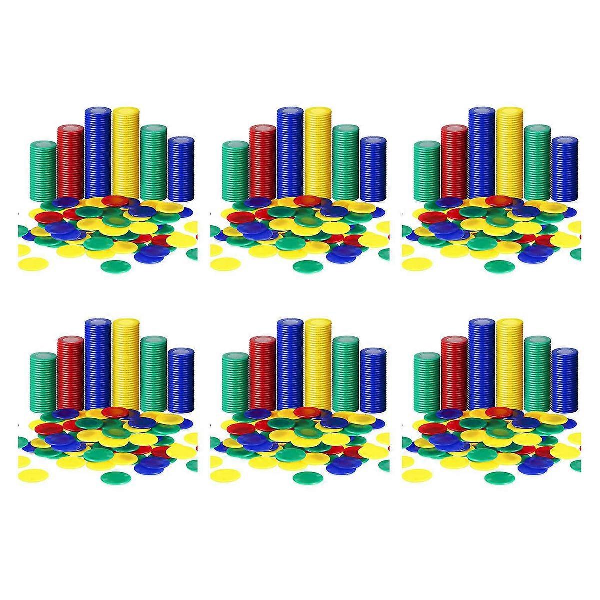 400 Pieces Plastic Poker Chips Game Chips 4 Colors Counter Card, 4