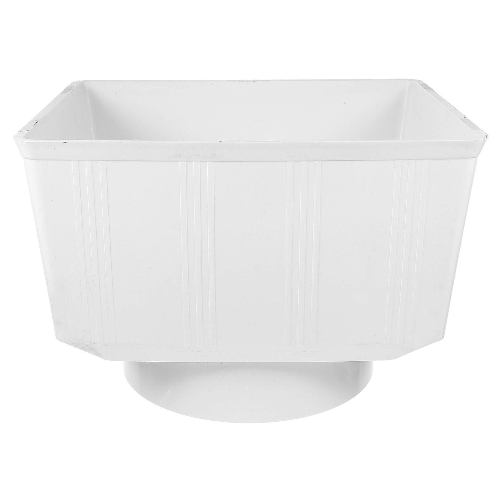 Rainwater Pipe Connector Rain Downspout Part Building Roof Drainage White 31.30X25.80X22.00CM Prevent Water Damage 1Pack