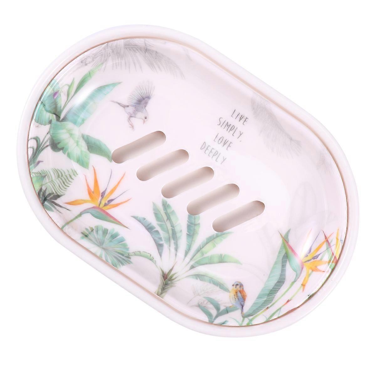 Self Draining Soap Dish Double Layer Soap Box Bathroom Use 16x11cm Keeps Dry and Tidy 1Set