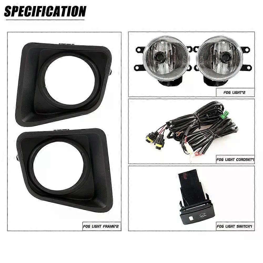 unique Front Bumper Fog Lamp Upgrade Kit FOR TOYOTA TUNDRA 2014-2020 Version Additional Foglight Set Switch + Wiring